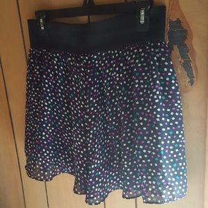 Indigo polka dot fun skirt